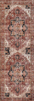 Distressed Vintage Cezanne Terracotta Runner - VITAL 2244-01