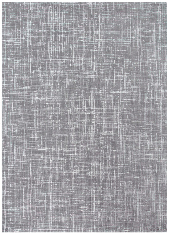 Atina Distressed Geo Lines Grey Rug - AT02