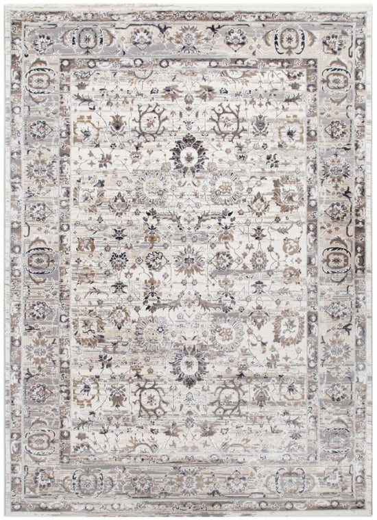 Atina Distressed Transitional Beige Grey Rug - AT05