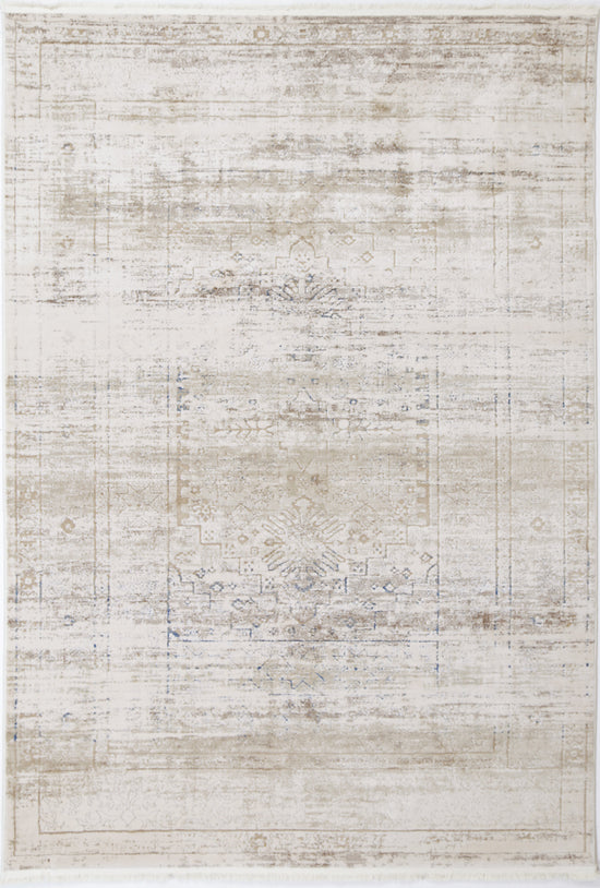 Bohemian Paradise Traditional Grey Blue Rug - 04GBLU