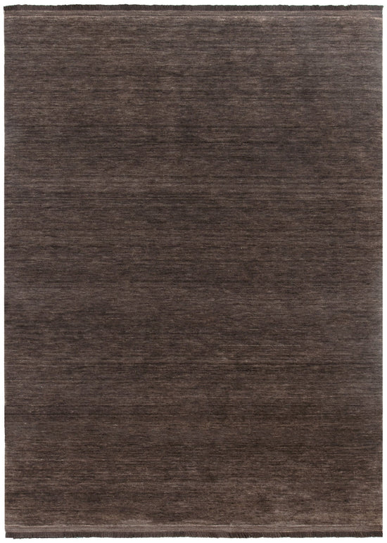 Charleston Hand-Knotted Wool Rug Brown
