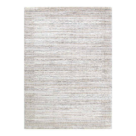Dorado Textured Look Border Grey Beige Rug