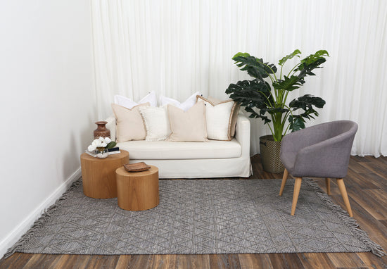 Diego Inca Grey Multi Wool Rug - DIEG01