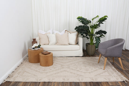 Diego Ornamental Brown Wool Rug - DIEG03