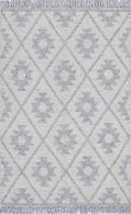 Diego Geometric Grey Wool Rug - DIEG04