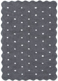 Mellow Rectangle Scalloped Kids Rug Grey: New Arrival