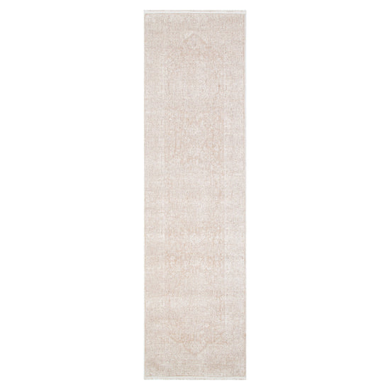 Heritage Distressed Medallion Beige Runner- H102- (Different Tassel)