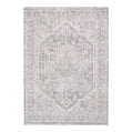 Heritage Distressed Medallion Grey Rug - H103:  (Different Tassel)