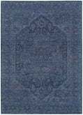 Heritage Distressed Medallion Blue Rug - H104