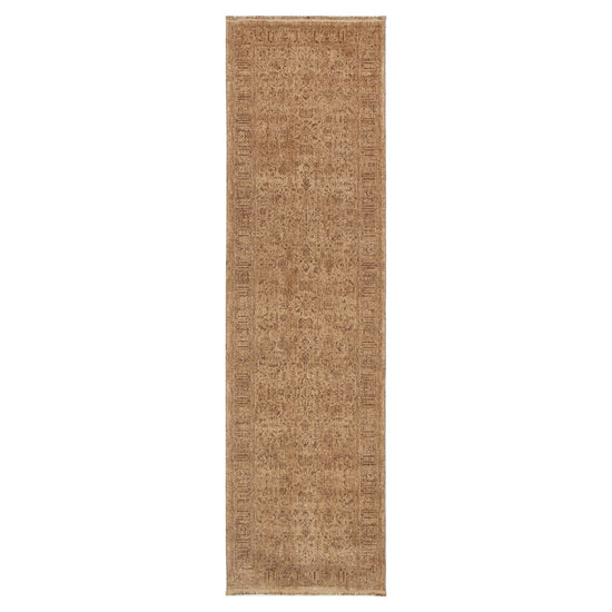 Heritage Distressed Border Mustard Runner- H105: (Different Tassel)