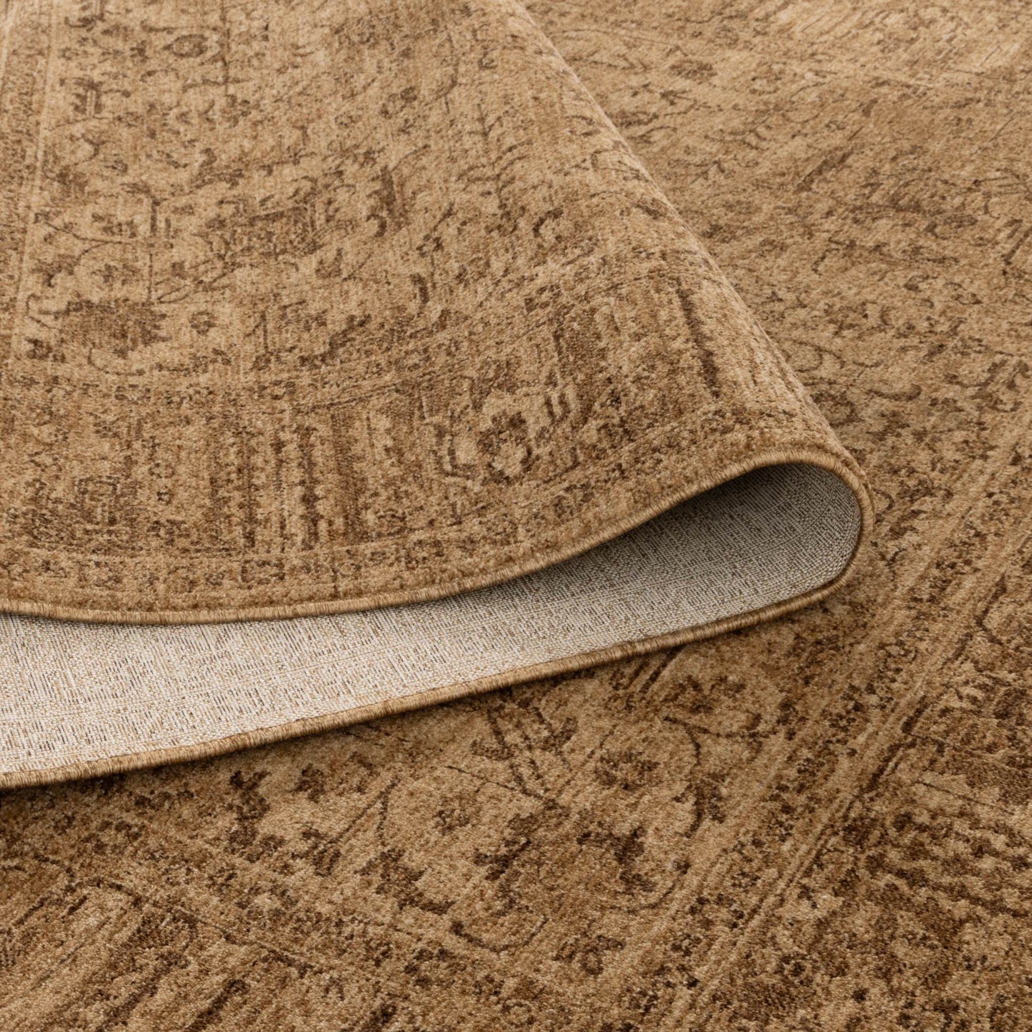 Heritage Distressed Border Mustard Rug - H105