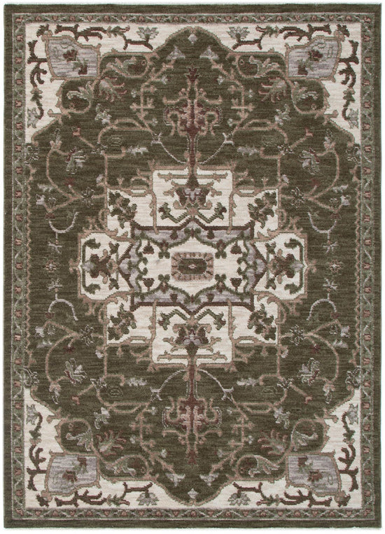 Horizon Olive Green Medallion Rug H116