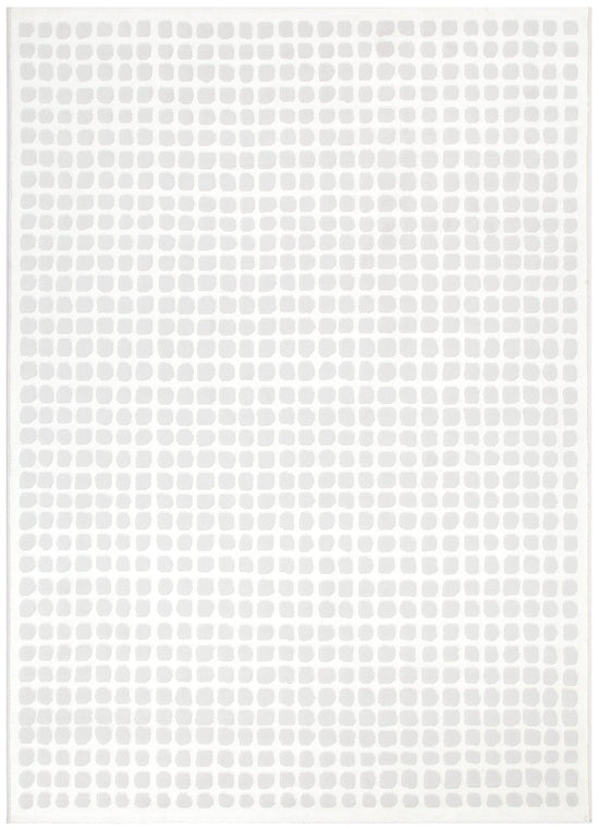Jade Geometric Shapes Cream Grey Rug - JADE005