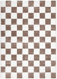 Jade Checkers Cream Brown Rug - JADE007
