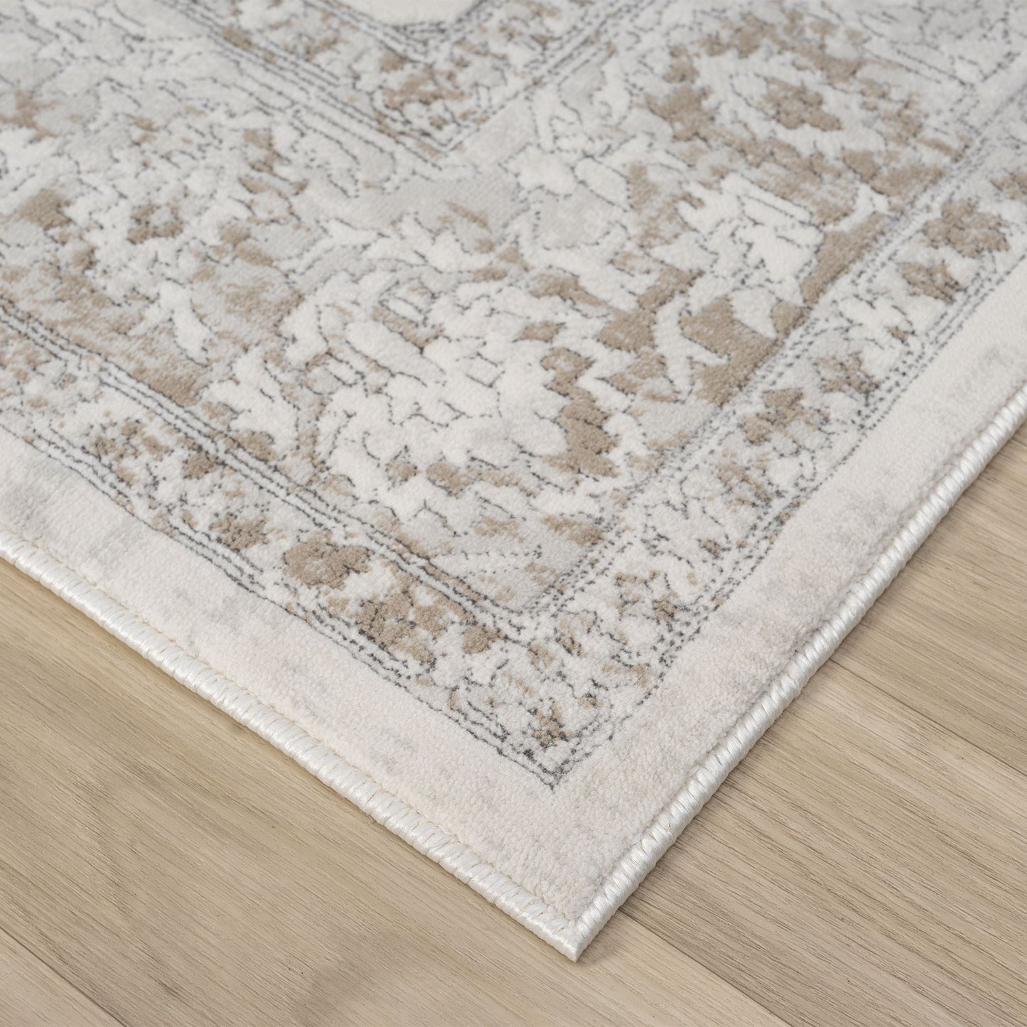 Transitional Pearl Cream Area Rug - Lavish 716