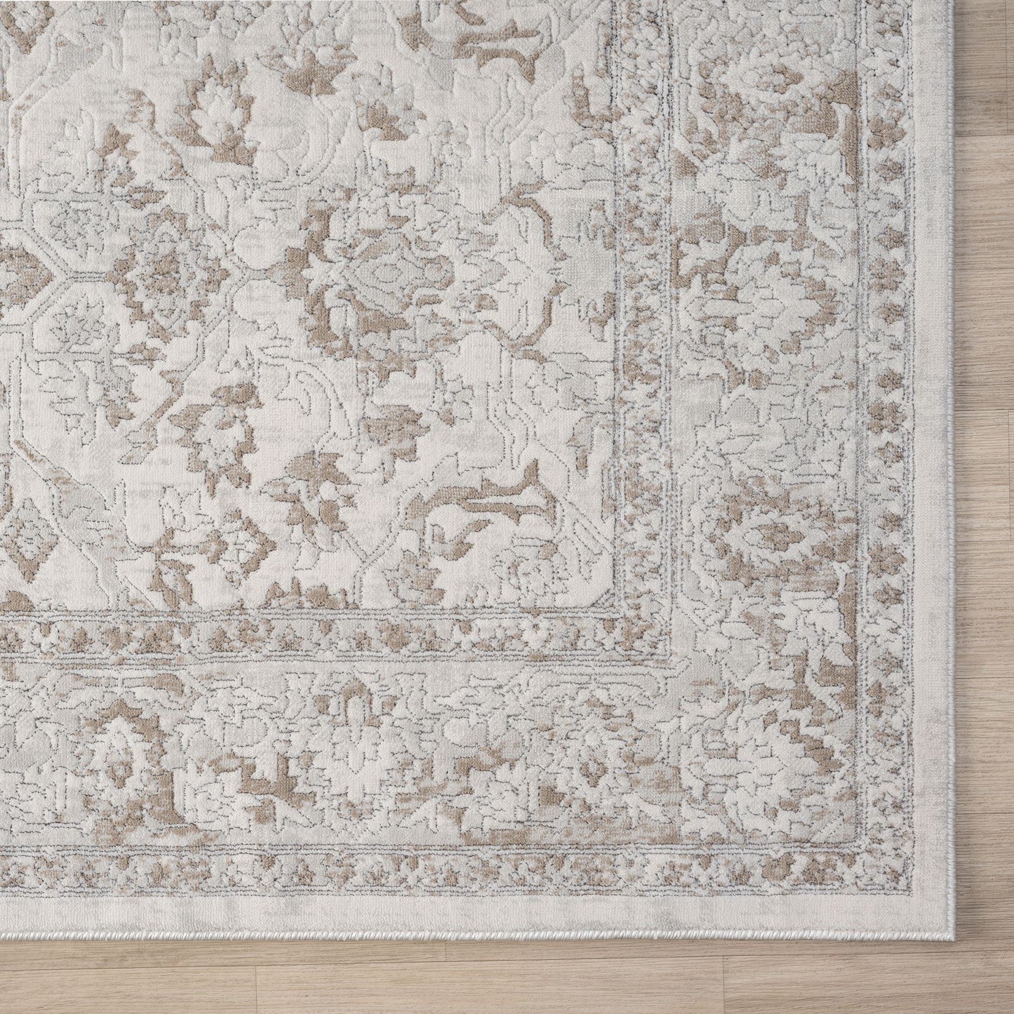Transitional Pearl Cream Area Rug - Lavish 716