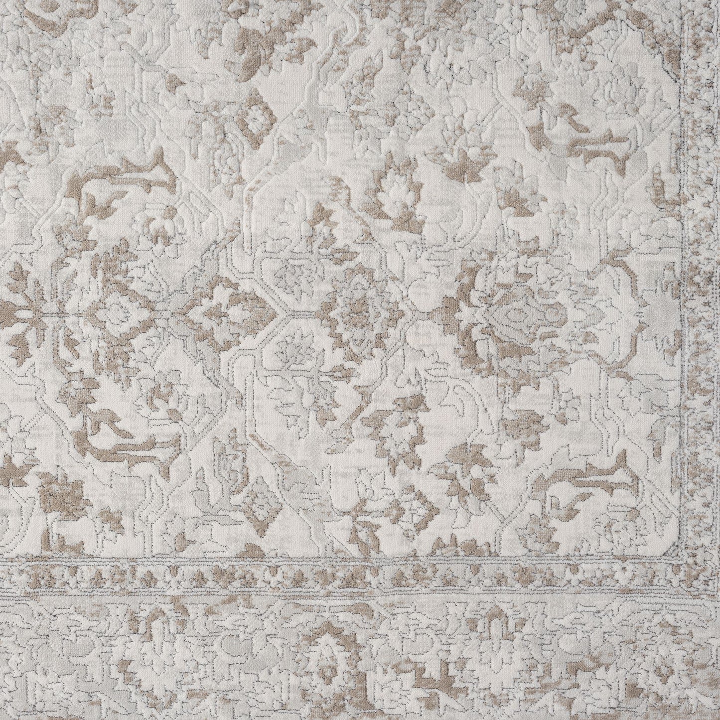 Transitional Pearl Cream Area Rug - Lavish 716