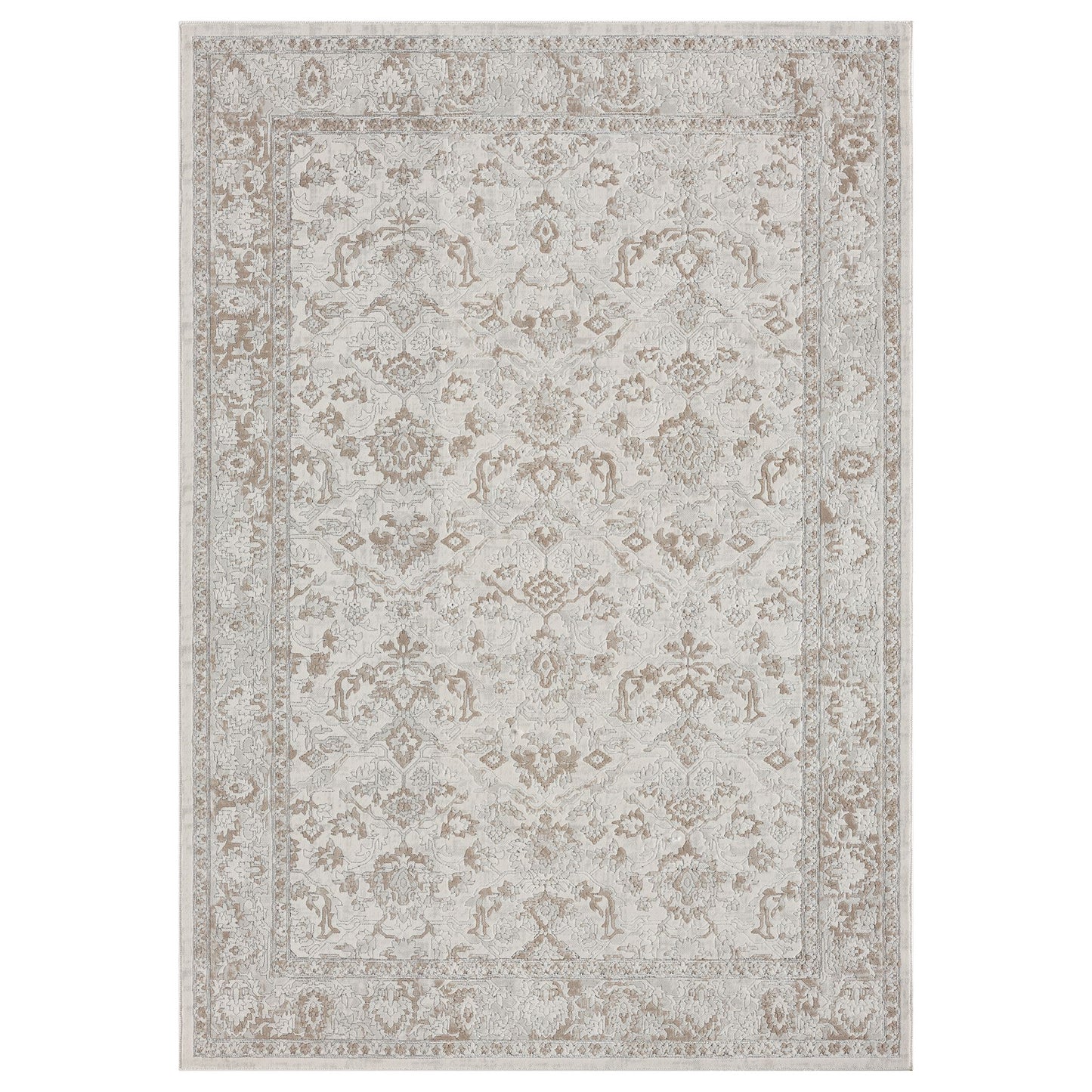 Transitional Pearl Cream Area Rug - Lavish 716