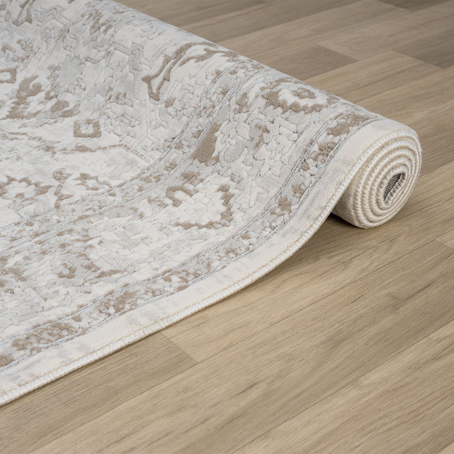 Transitional Pearl Cream Area Rug - Lavish 716
