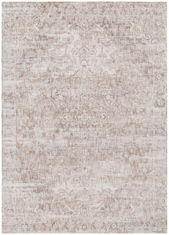 Solenne Beige & Blue Distressed Vintage Rug - S100