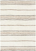 Highlands Beige Stripe Washable Wool Rug