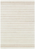 Praia Stripes Ivory Beige Wool Rug