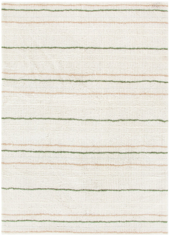 Highlands Olive Stripe Washable Wool Rug