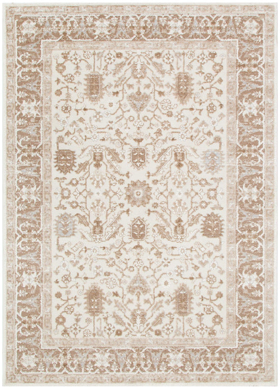 Sierra Oriental Border Beige Rug