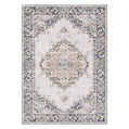Washwell Beige Grey Machine Washable Rug - WASH004