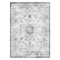 Washwell Blue Distressed Medallion Machine Washable Rug - WASH007